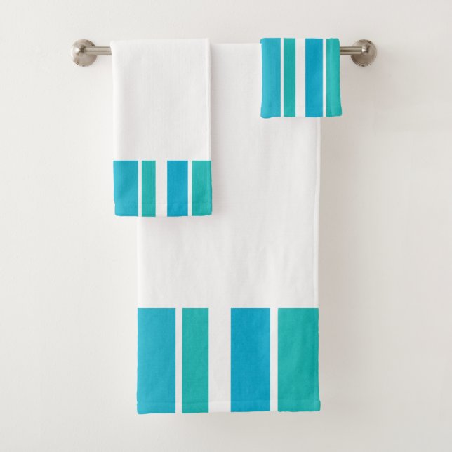 Bleu Turquoise Blancs (En situation)