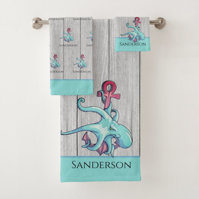 Bleu turquoise Octopus Côtier Gris Bois Nautique (En situation)