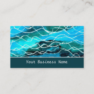 Bleu, vert, blanc Carte de visite