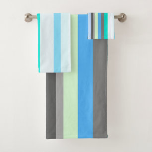 Bleu, vert et gris Abstrait rayures