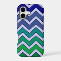Bleu vert fade chevron style iphone 5 coque