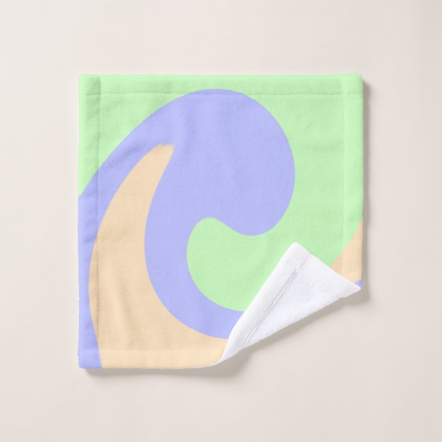 Bleu vert ombre fluide marbre boho audacieux motif (Gant de toilette)
