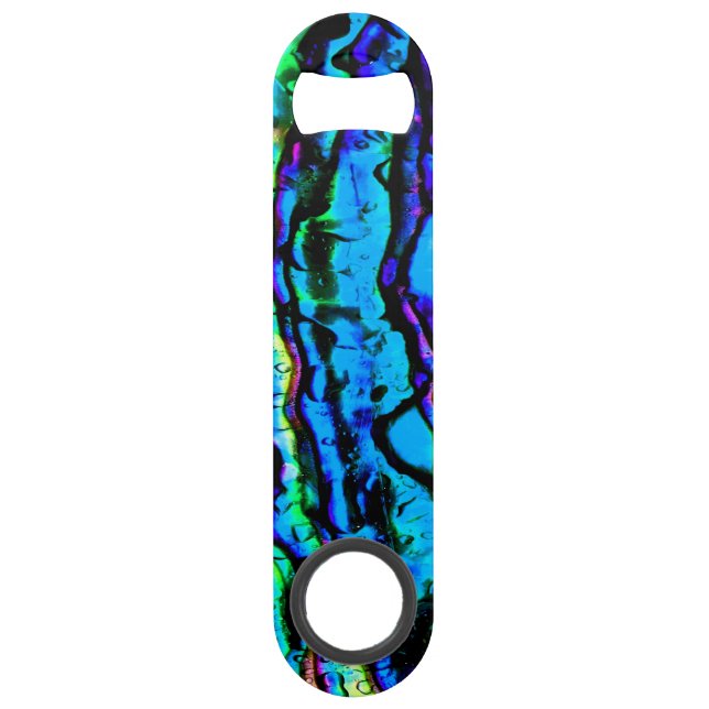 Bleu Vert Violet Marbré Irridescent Beau (Dos)
