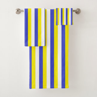 Bleu vertical, jaune et blanc