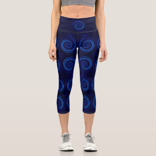 Bleu Vortex Spirituel Chakra Yoga leggings