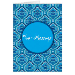 Bleuâtre - Paisley à plumes