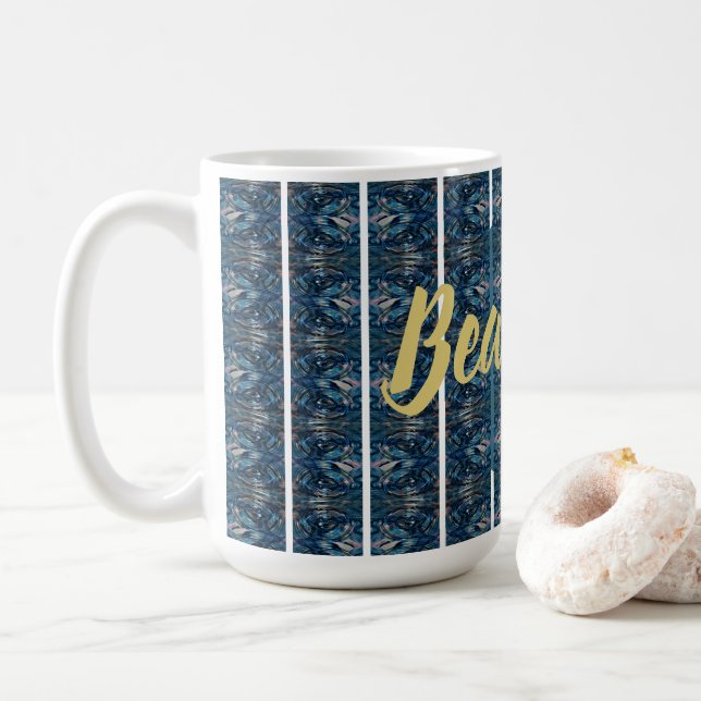 Bleue Belle Mug par la poète Adiela Akoo (Avec donut)