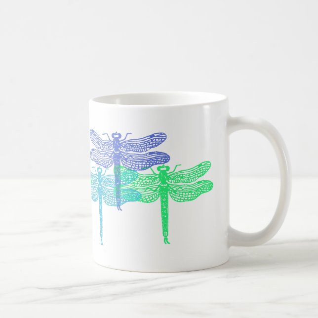 Bleues dragonfly Mug (Droite)