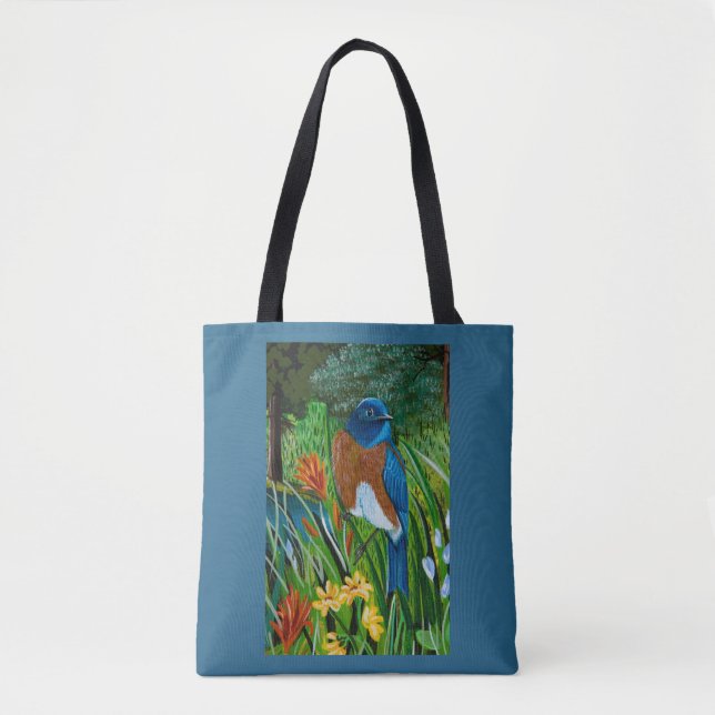 Bleuet occidental partout sur le Sac fourre-tout (Devant)