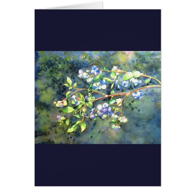Bleuets, fruit romantique Peinture d'aquarelle (Devant)