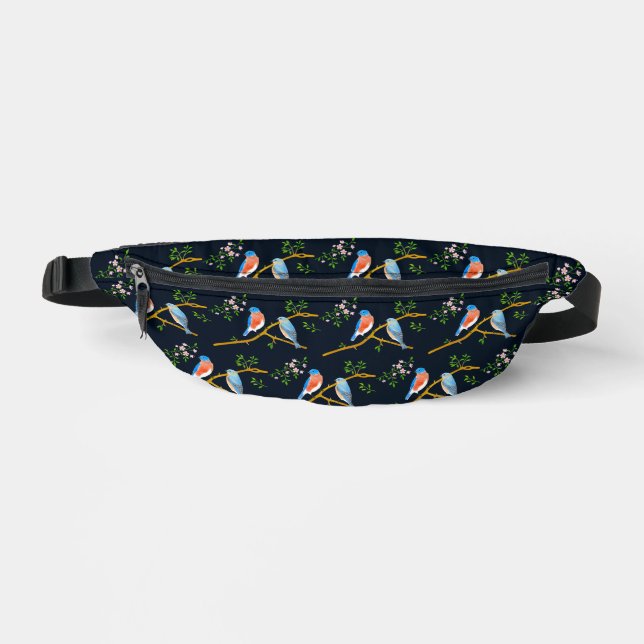Bleuets Sac Banane Bleu Foncé (Recto)