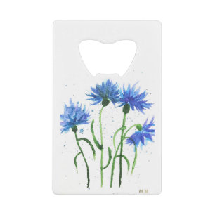 Bleus bleuets fleurs aquarelle