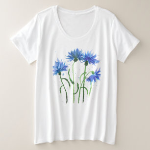 Bleus bleuets fleurs aquarelle rustique joli 