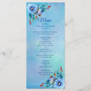 Bleus de la Centaurée dans le Menu Aquarelle