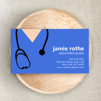 Bleus et Carte de visite de stéthoscope
