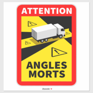 Blind Spot Angles Morts Camion Sticker