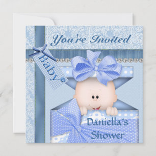 Bling & ADORABLE Baby shower Invitation GARÇON