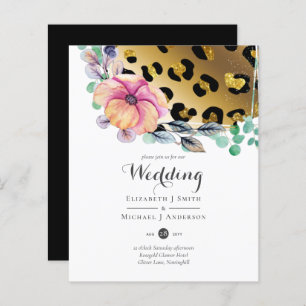 Bling Girly Glam Empreinte de léopard Pink Gold Ma