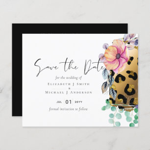 Bling Girly Glam Empreinte de léopard Pink Gold Ma