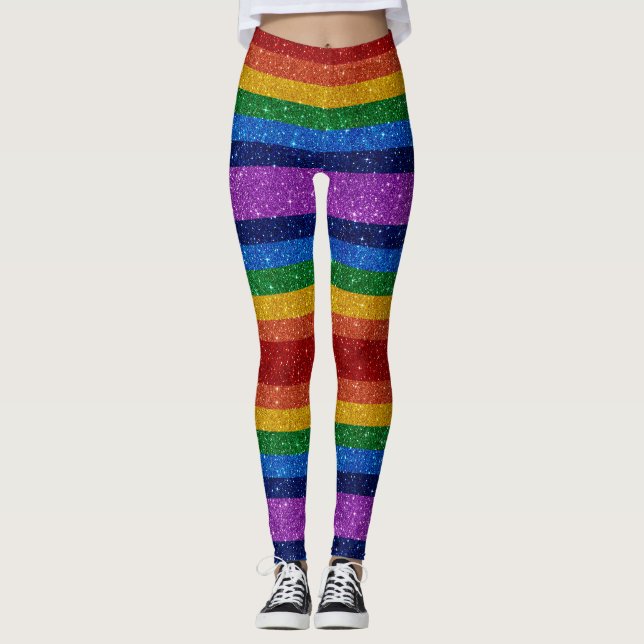 Bling Me Up Rainbow 5 Pop Fashion Leggings (Devant)