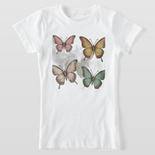Bliss à papillon rétro : T-shirt d'inspiration Vin