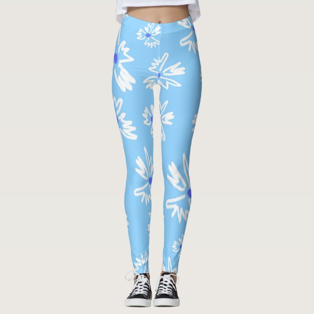 Bliss Floraux Attractifs Patternes Leggings (Devant)