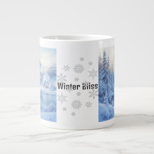Bliss Jumbo Mug - Paysage de neige .... (Devant)
