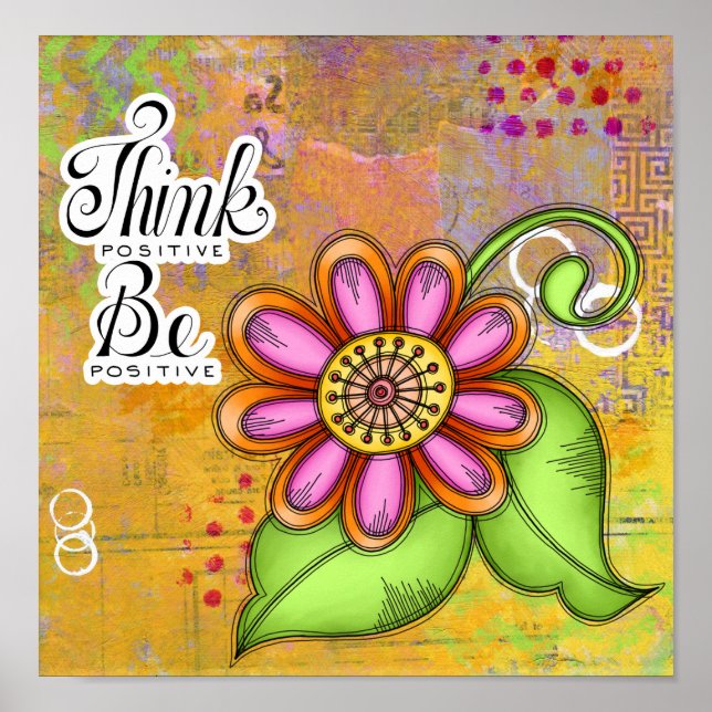 Bliss Positive Thought Doodle Poster (Devant)