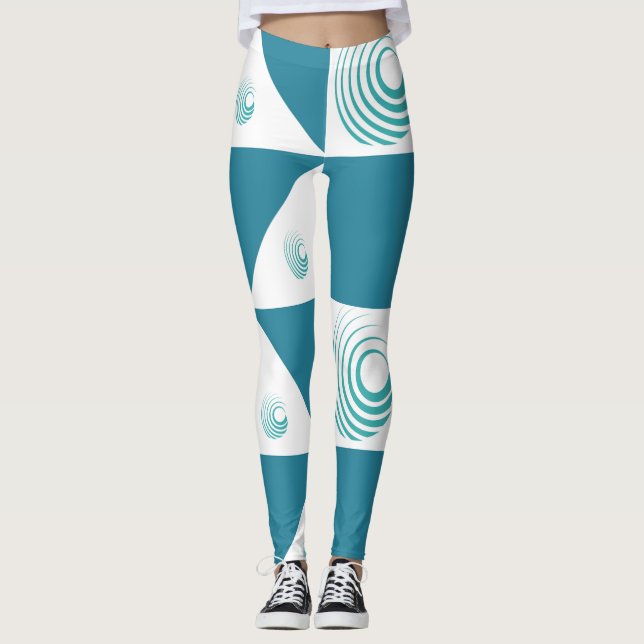 Bliss Turquoise : Leggings Harmony Blanc (Devant)
