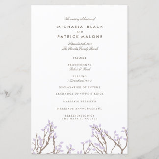 Blissful Branches Programme de mariage