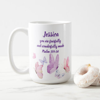 Blissful Butterfly Psalm 139:14 Coffee Mug