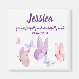 Blissful Butterfly Psalm 139:14 Magnet
