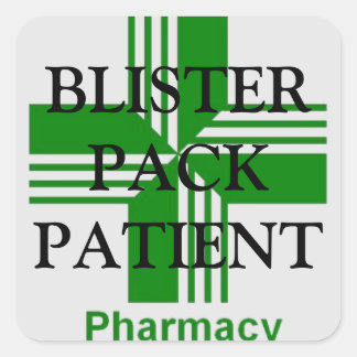 Blister pack patient Pharmacie autocollant