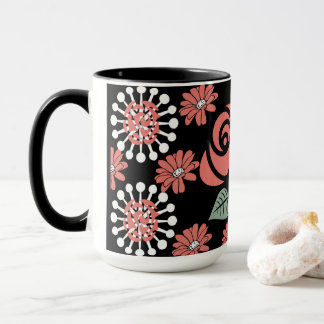 Blk Rosacoaster Florah Mug