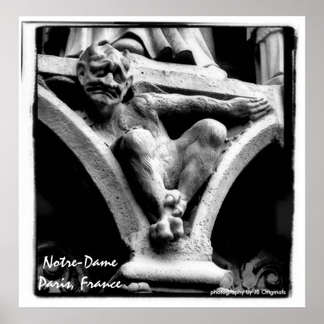 blk whitegargoyle poster Notre-Dame Paris, France (Devant)
