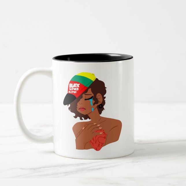 BLM Black Woman's Tears Mug (Gauche)