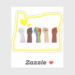 BLM + Égalité - Autocollant Oregon Clair