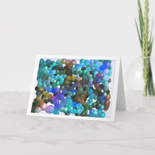 Blobs de couleur Bleu Variation Carte de voeux