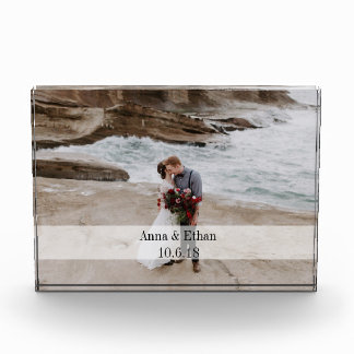 Bloc acrylique de photo de mariage