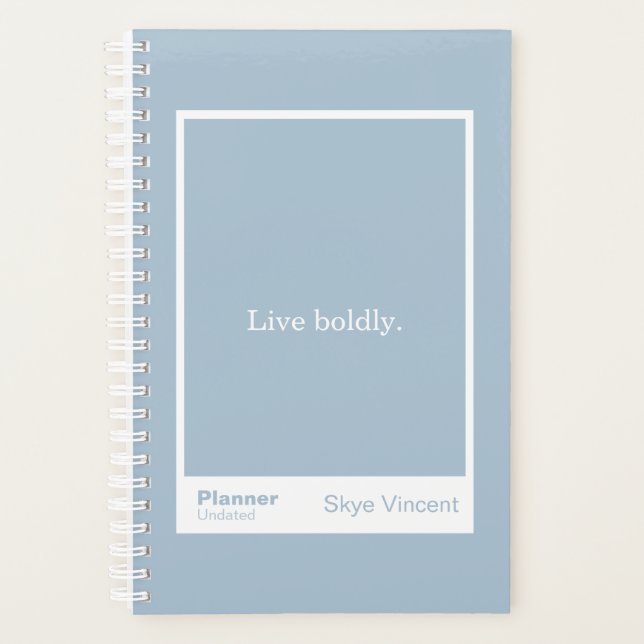 Bloc de citation bleu poussiéreux Petit planificat (Devant)