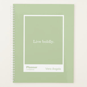 Bloc de citation grand planificateur vert sauge