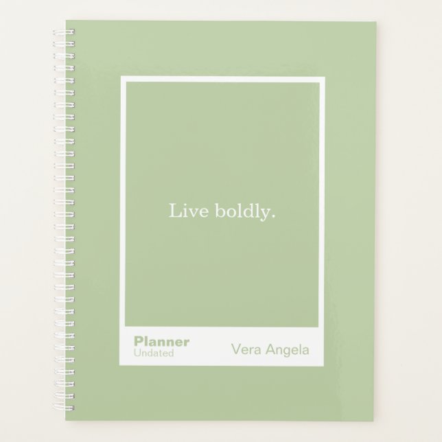 Bloc de citation grand planificateur vert sauge (Devant)
