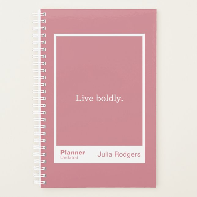 Bloc de citation rose poussiéreux Petit planificat (Devant)