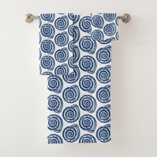 Bloc de coquillages en spirale Impression, blanc e