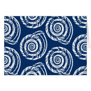 Bloc de coquillages en spirale Impression, bleu et