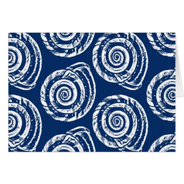Bloc de coquillages en spirale Impression, bleu et (Devant Horizontal)