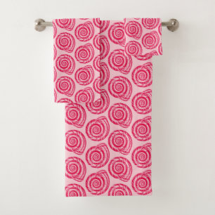Bloc de coquillages spiraux Imprimer, rose de cora