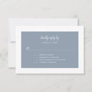 Bloc de couleur bleu poussiéreux rsvp couleur pe