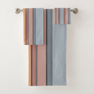 Bloc de couleur bleu rose gris rayures verticales