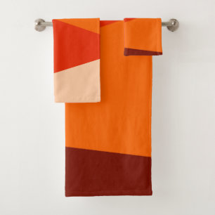 Bloc de couleur géométrique moderne Chaleur roug